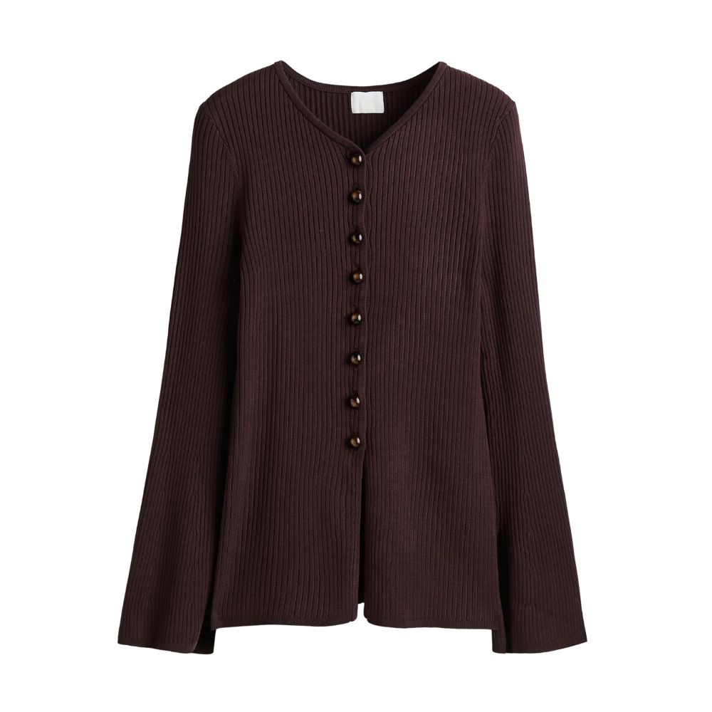Rib-Knit Cardigan