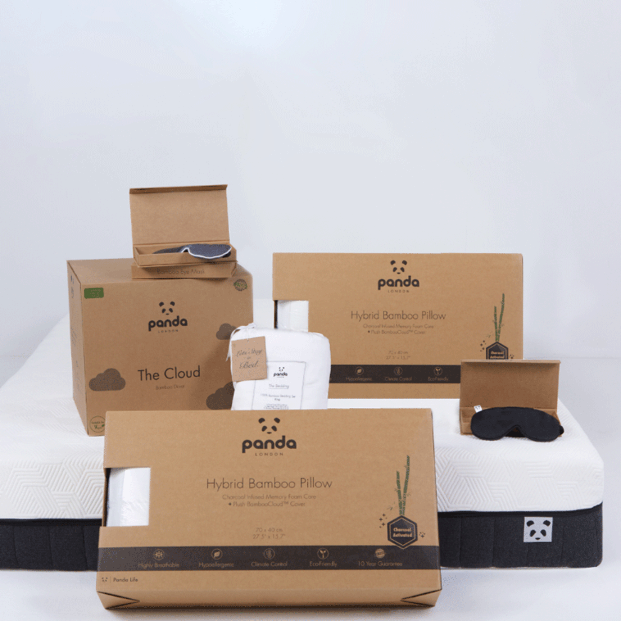 Panda bundle with brown boxes