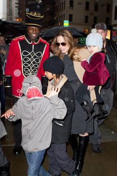 Angelina Jolie and Brad Pitt take children shopping in New York