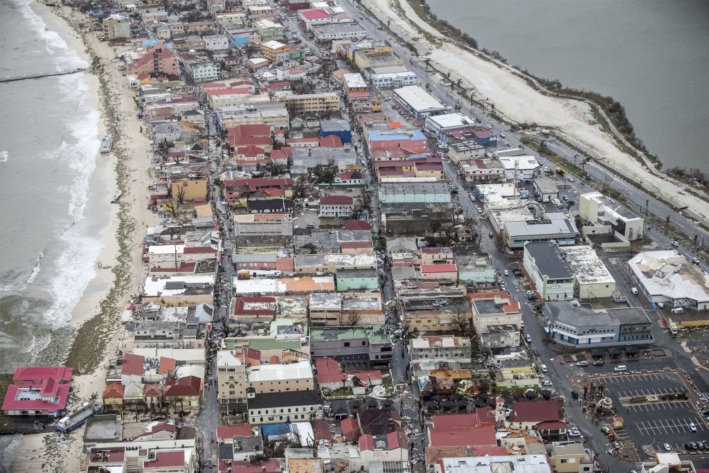 Hurricane Irma damage in Saint Martin