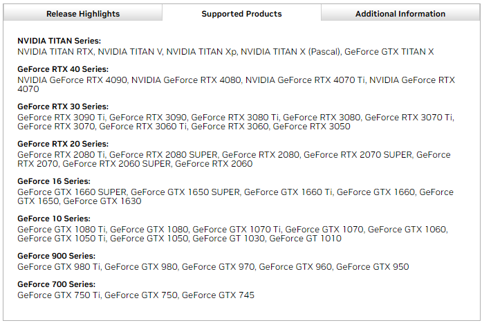 Unterstützte GPUs