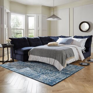 Sofology Malbrook sofa in navy with double bed