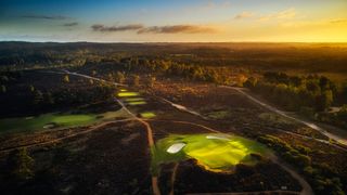 Hankley Common Golf Club pictured from above