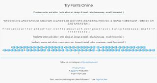 Try Fonts Online homepage