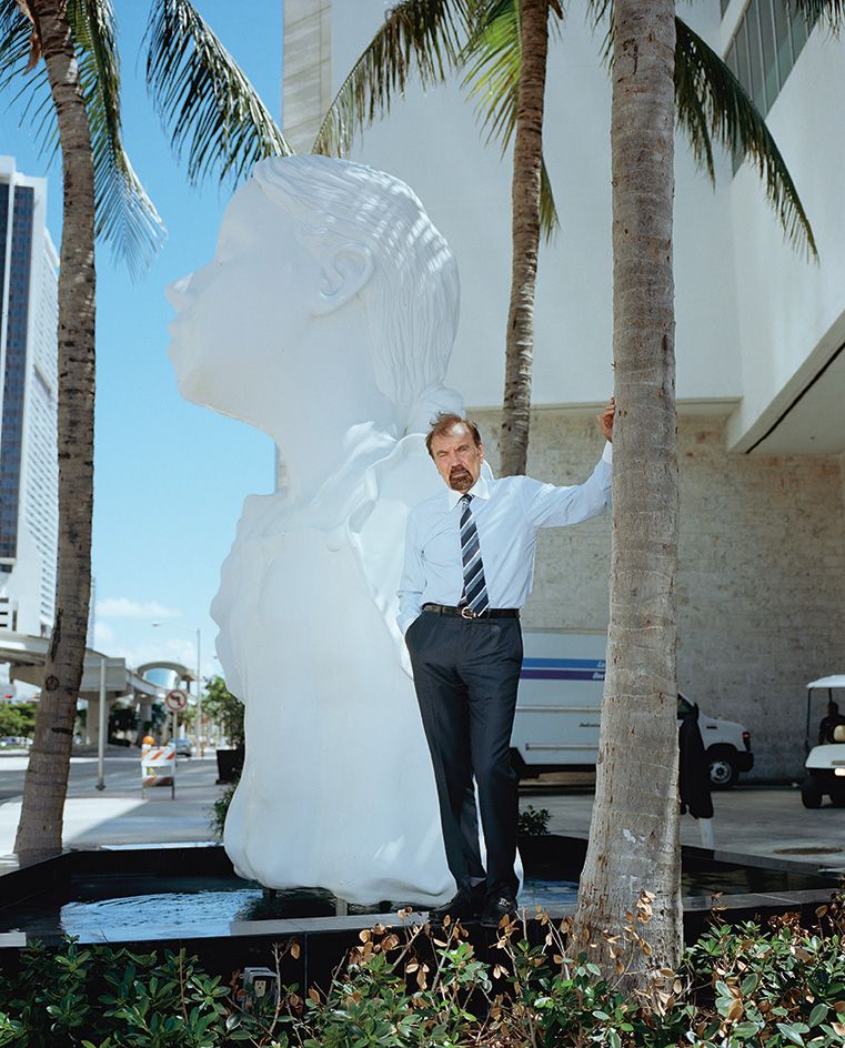 Jorge Pérez outside his Related Group office in Miami