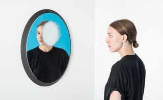 Tove Greitz’s clean design of the ‘Expectations’ mirror is interrupted by a foggy vertical line creating a distorted refection