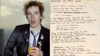 Johnny's Rotten's hand-written lyrics