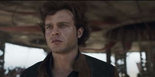 Han Solo looking intense in the trailer for Solo