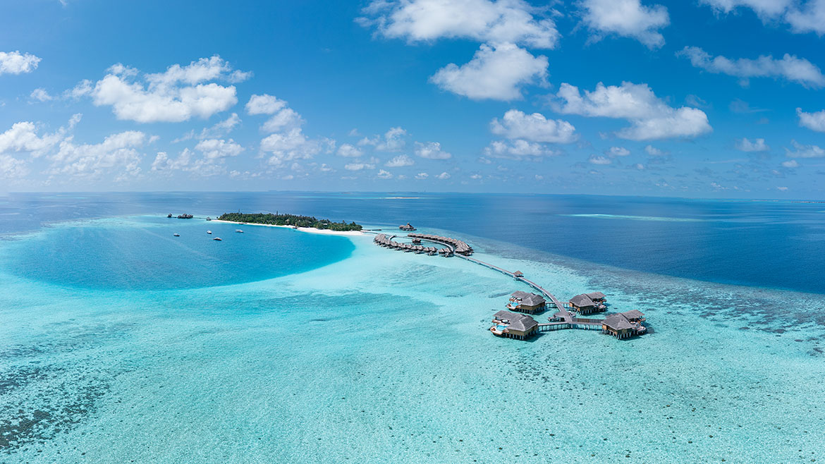 Huvafen Fushi aerial shot