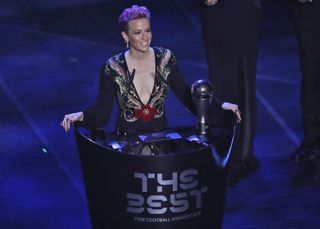 Megan Rapinoe was named women's player of the year at the Best FIFA Football Awards