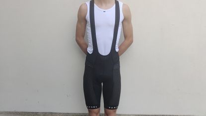 Image shows a rider wearing the Van Rysel Ultralight Racer Shorts.