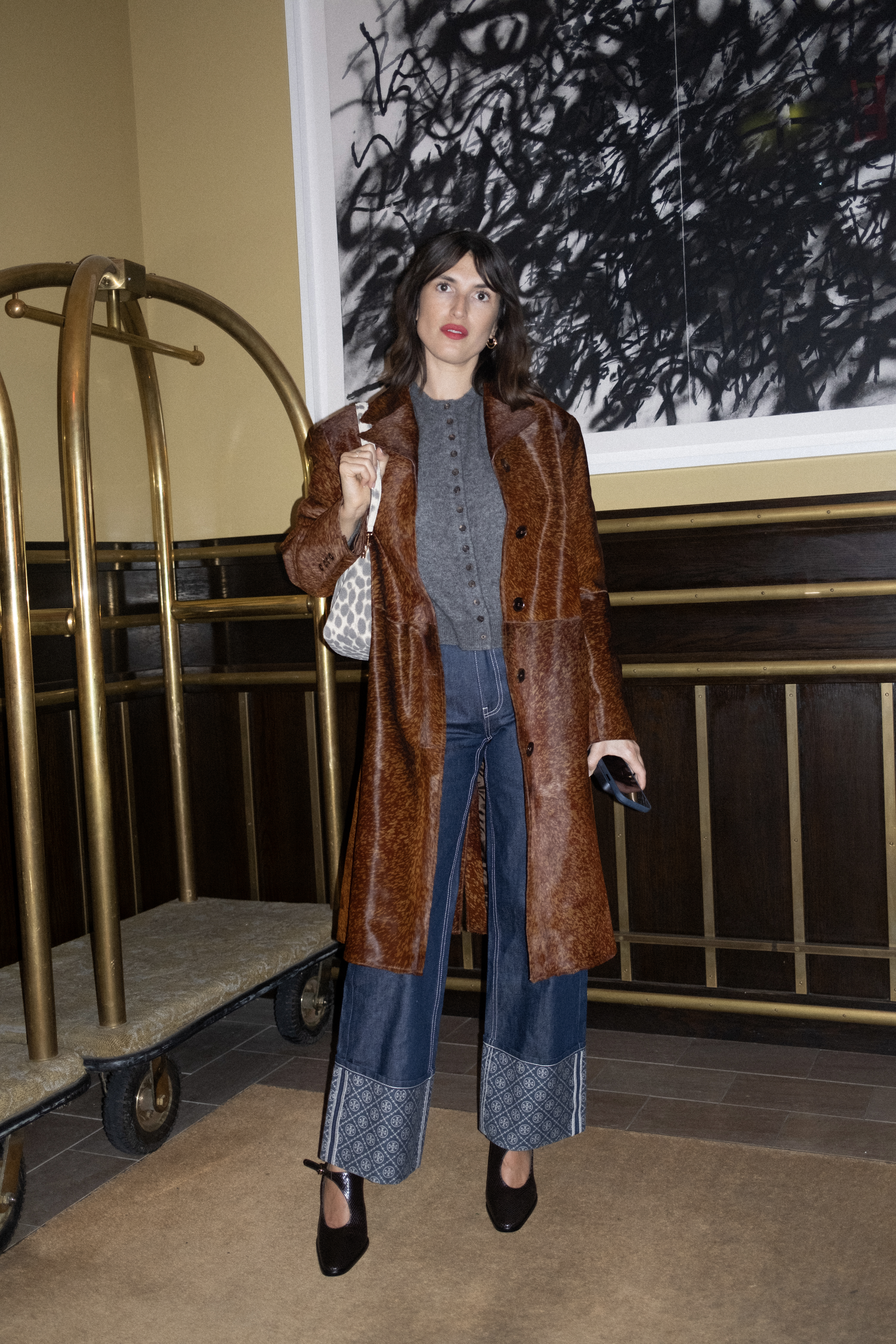 Jeanne Damas wearing Tory Burch.