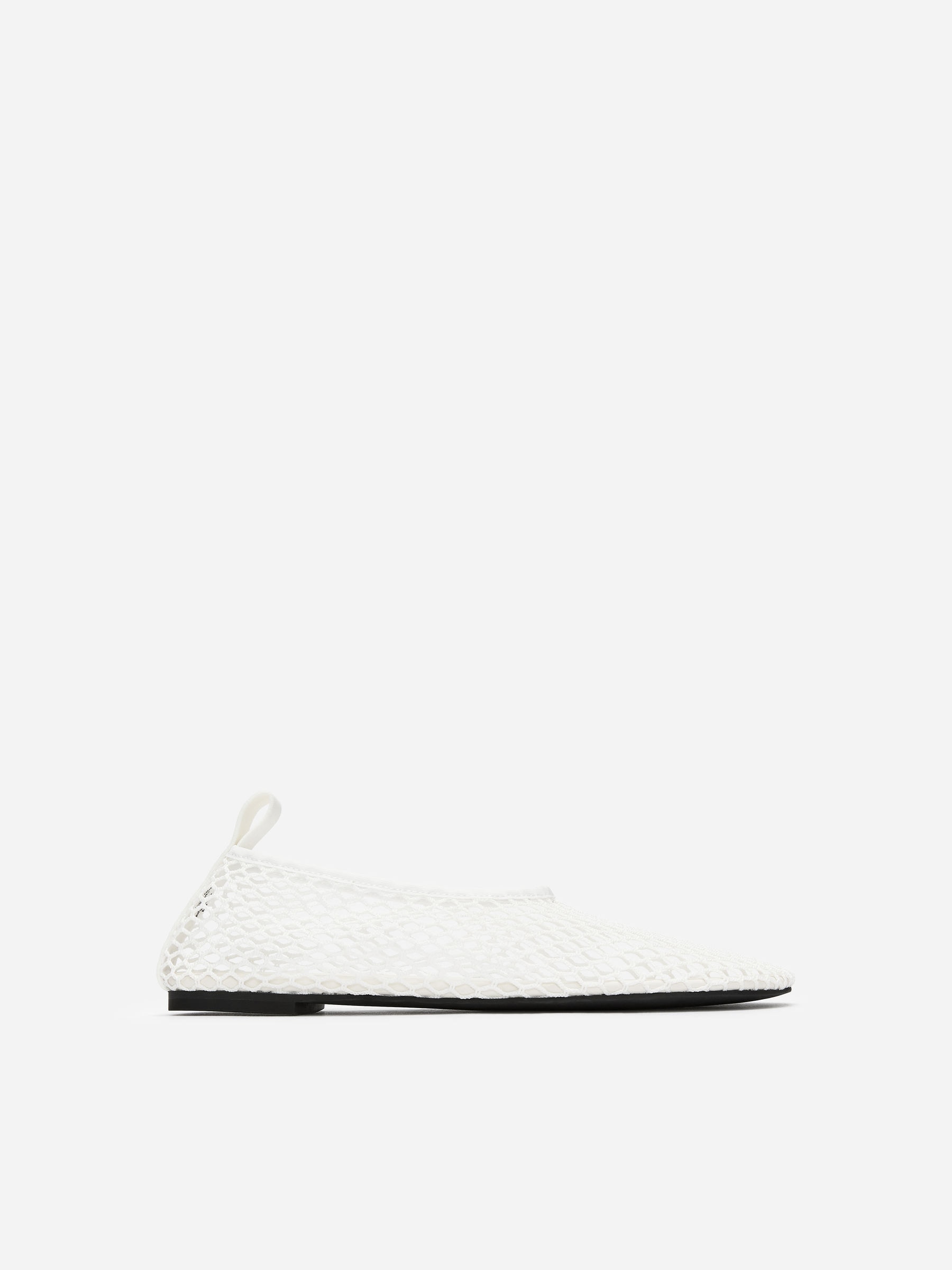 Mesh Ballerina Flats &amp;ndash; White &amp;ndash; Women &amp;ndash; Arket Gb