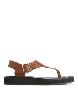 Chunky Leather Sandals - Brown - Arket Gb