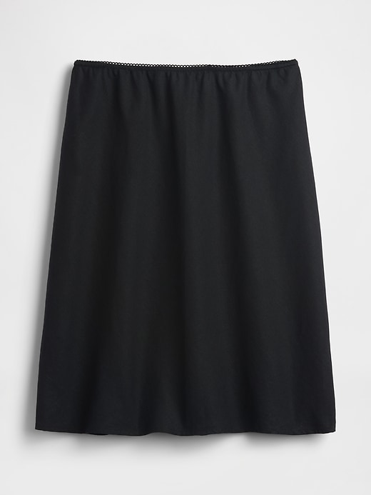 Linen-Blend Bias-Cut Skirt