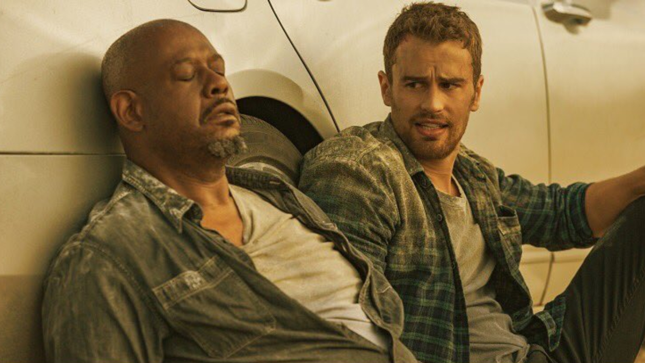 Forest Whitaker and Theo James in How It Ends