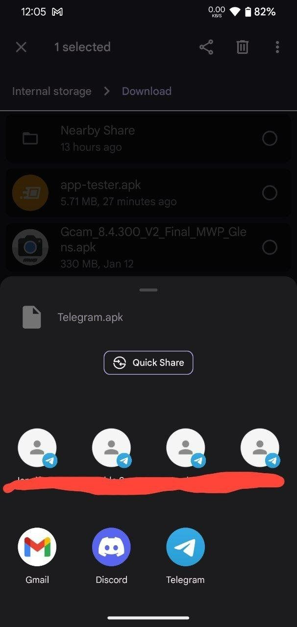 google quick share feature on android