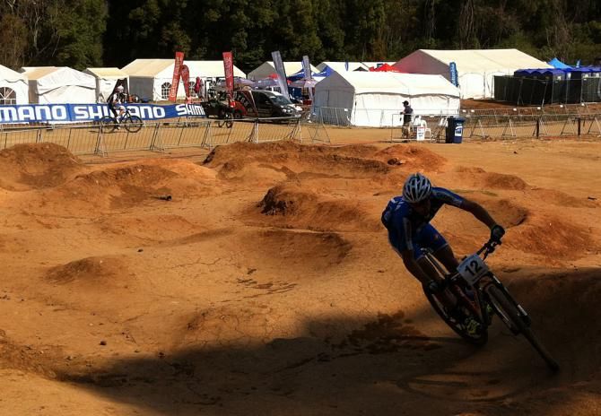 An Italian rider on the pump track