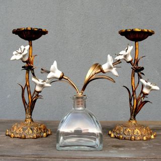 bronze candleholders from etsy