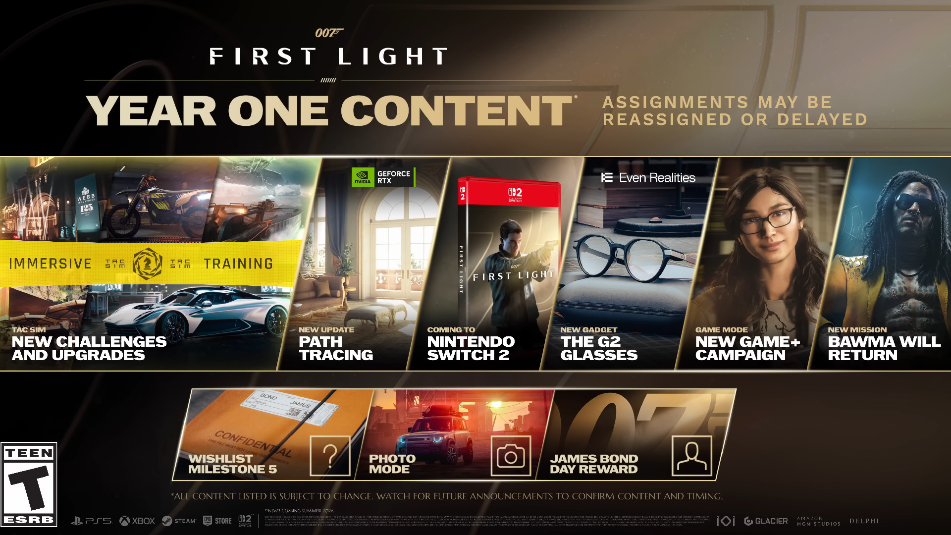 007 First Light roadmap