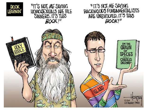 Editorial cartoon Duck Dynasty GLAAD