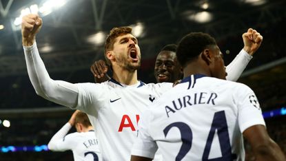 Fernando Llorente scored Tottenham’s third goal against Borussia Dortmund at Wembley