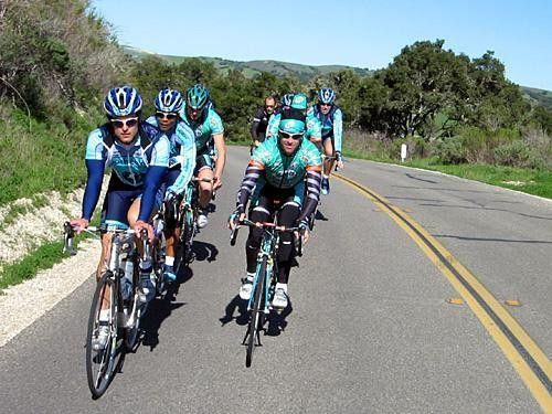 Many teams train in Solvang this time of year. Team HealthNet joins in