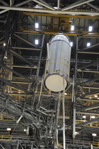 Delta 4 Payload Fairing Lifted
