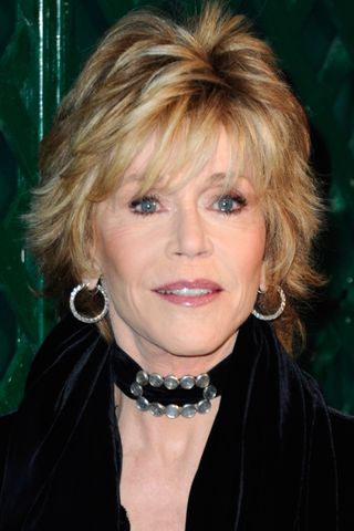 Jane Fonda is seen with a flicky pixie-style cut as she attends the world premiere of "My Valentine" video hosted by Paul McCartney and Stella McCartney on April 13, 2012 in West Hollywood, California.