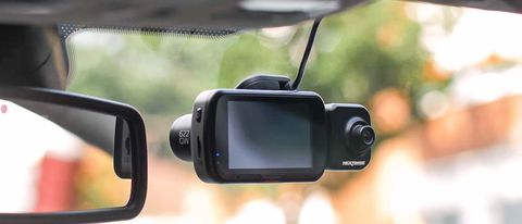 Nextbase 522GW dash cam attached to windshield