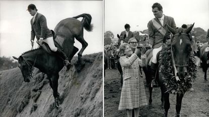 Harvey Smith winning the Hickstead Derby in 1971 on Mattie Brown