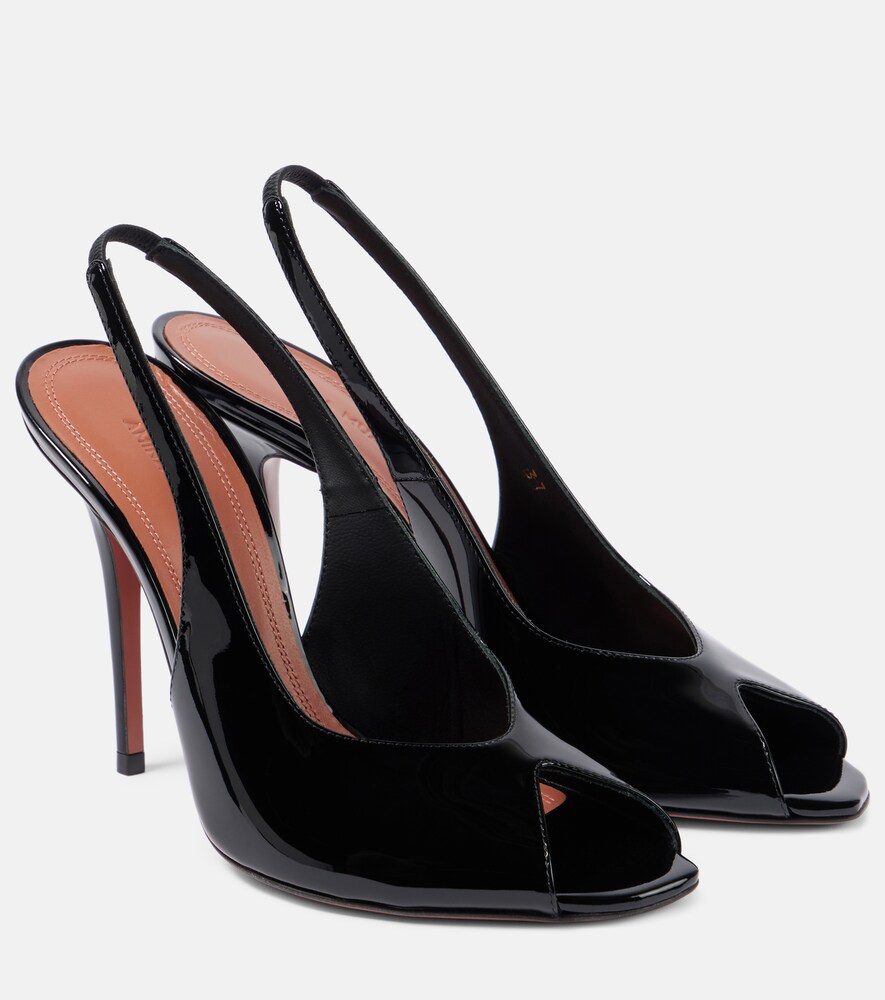 Kristina 105 Patent Leather Peep-Toe Pumps