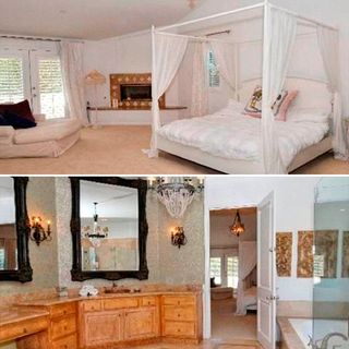 la mansion with white bedroom and bathroom