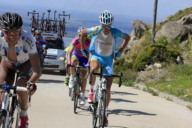 Vincenzo Nibali (Astana) on the Cerro el Amago ascent.