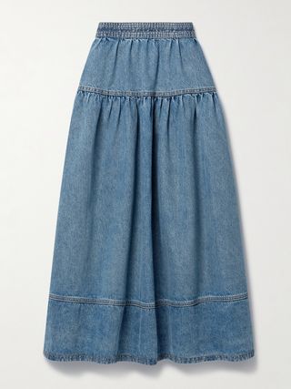 Astrid Tiered Denim Maxi Skirt