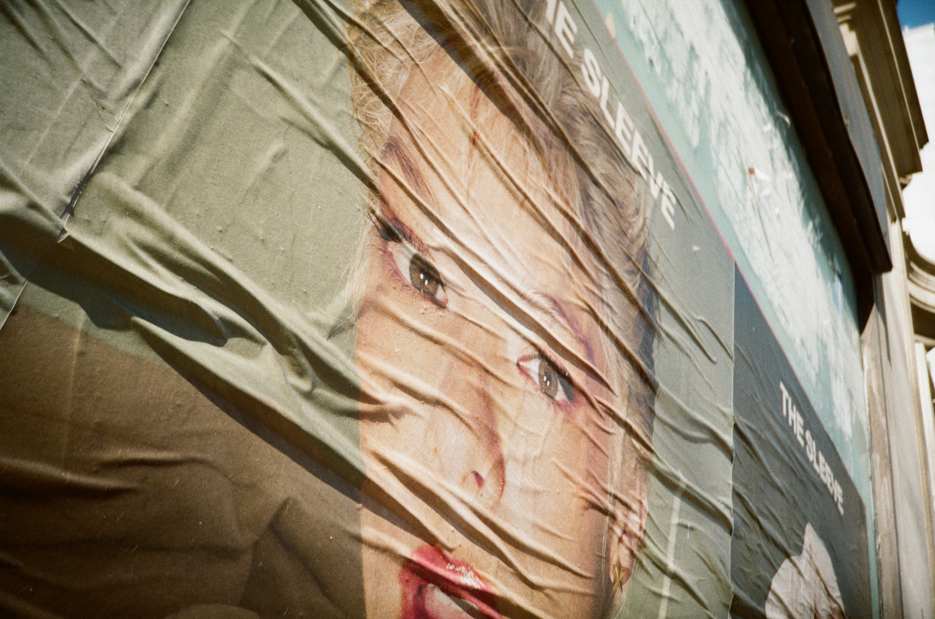 Scan of Lomo MC-A image shot on Kodak Gold 200 showing London street scenes