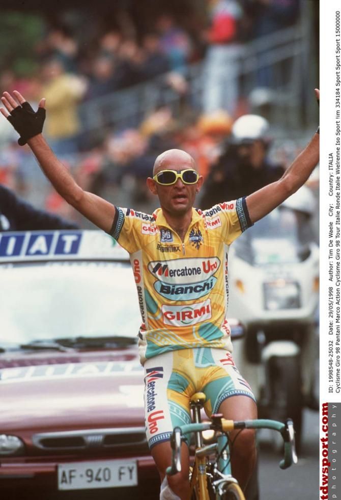 Maro Pantani wins stage 14 at the 1998 Giro d'Italia
