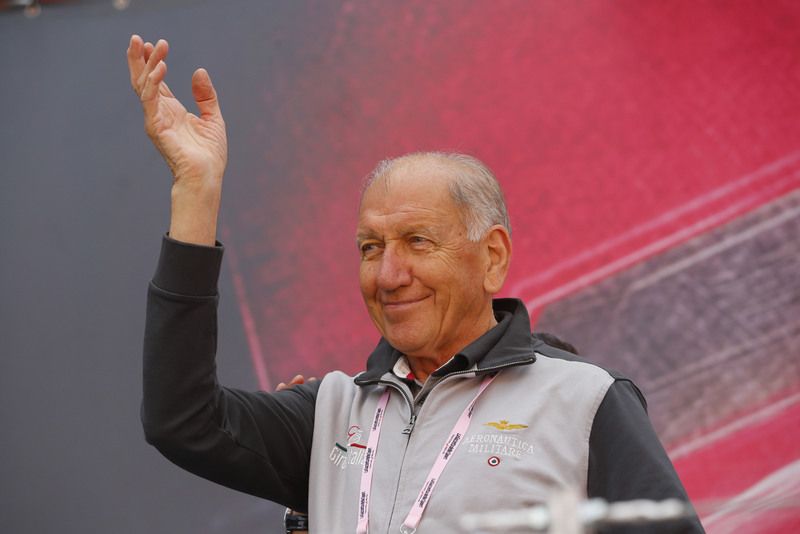 Vittorio Adorni, the 1965 Giro winner, at the race today