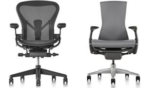 Aeron and Embody chairs side-by-side