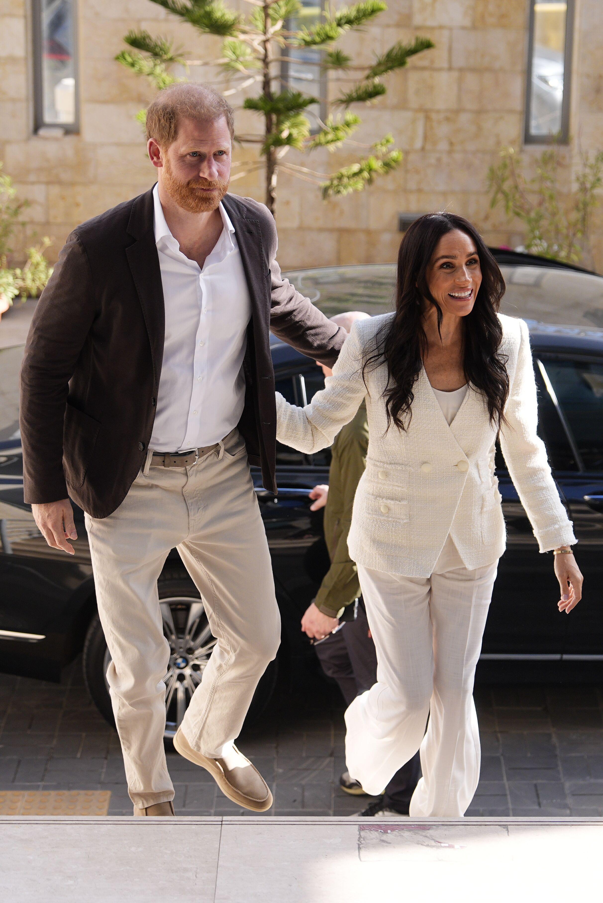 3DW4WM5 The Duke and Duchess of Sussex attend a World Health Organisation roundtable with key donors and humanitarian partners in Amman, Jordan. Picture date: Wednesday February 25, 2026.