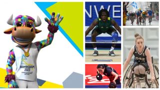 Collage of sporting events from Commonwealth Games