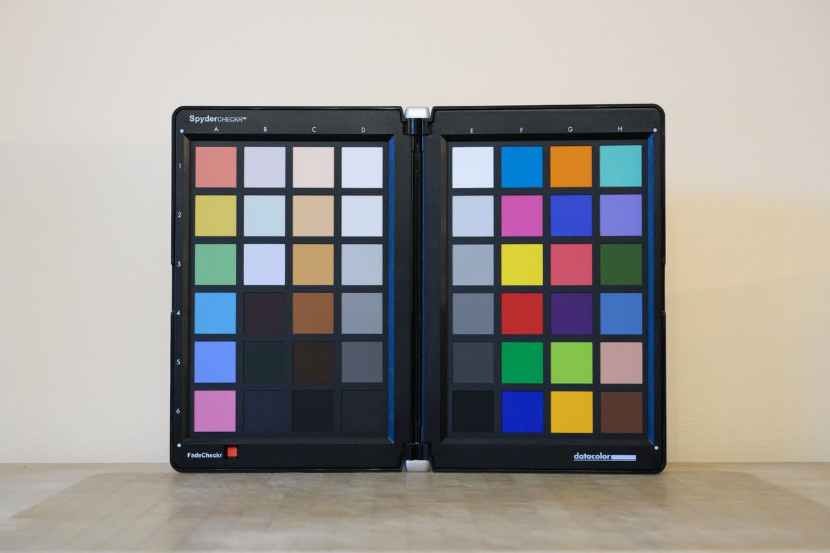 A photo of a color checker taken on the Z6III &mdash; this is a RAW export