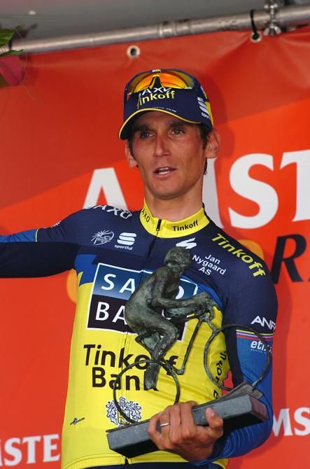 Roman Kreuziger with the Amstel trophy