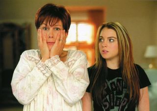 jamie lee curtis with Lindsay Lohan in Freaky Friday