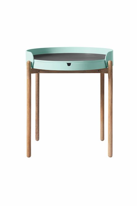 Fynne desk in mango wood and Duck Egg, £149, Swoon