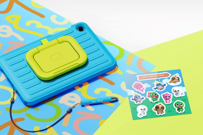 Samsung Galaxy Tab A11+ Kids Edition in blue