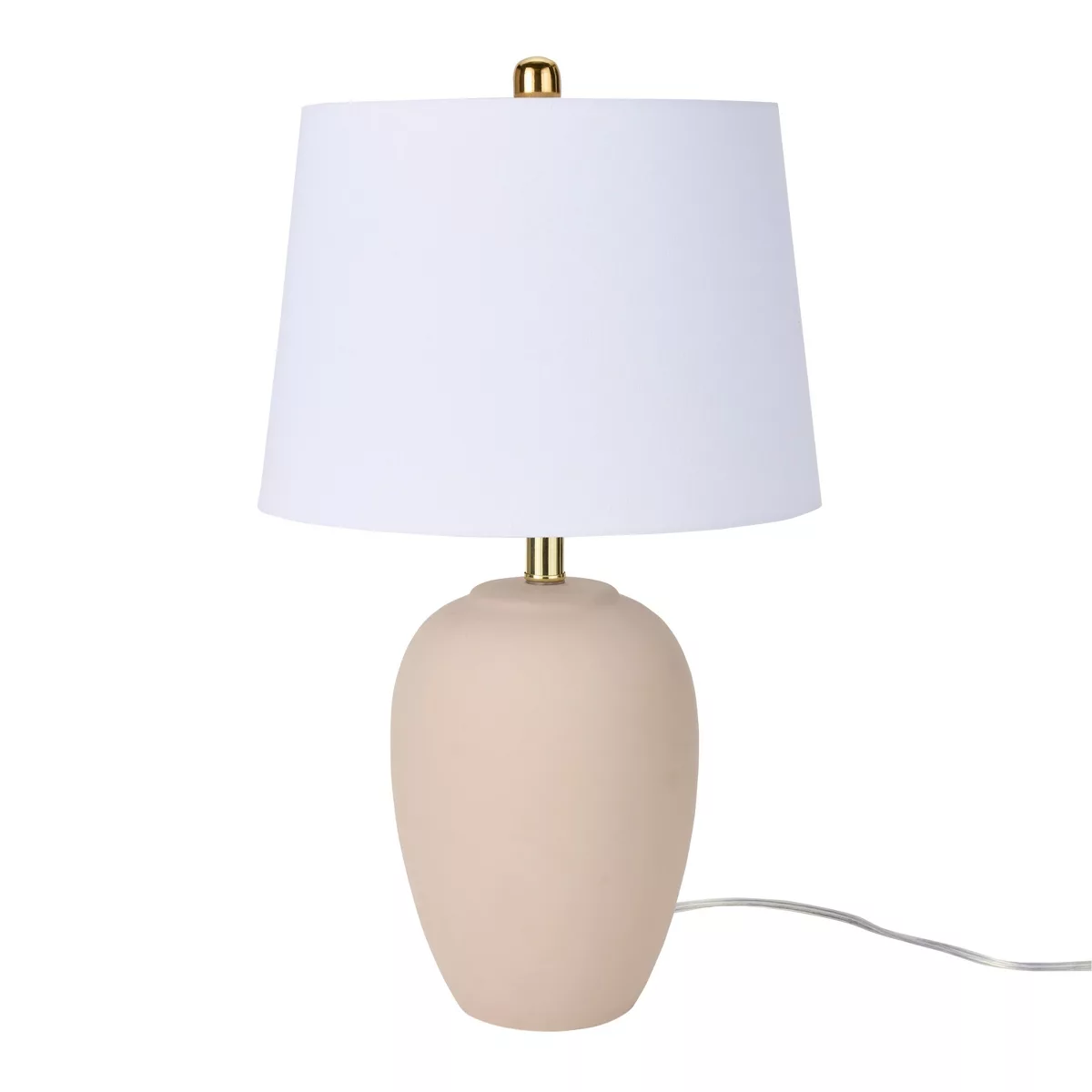 23" Blush Pink Ceramic Urn Table Lamp - Nourison