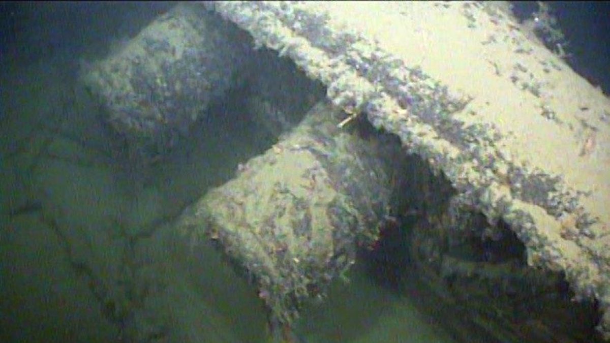 The Karlsruhe was severely damaged by torpedoes, but the discoverers report that it is surprisingly well-preserved in the deep water.