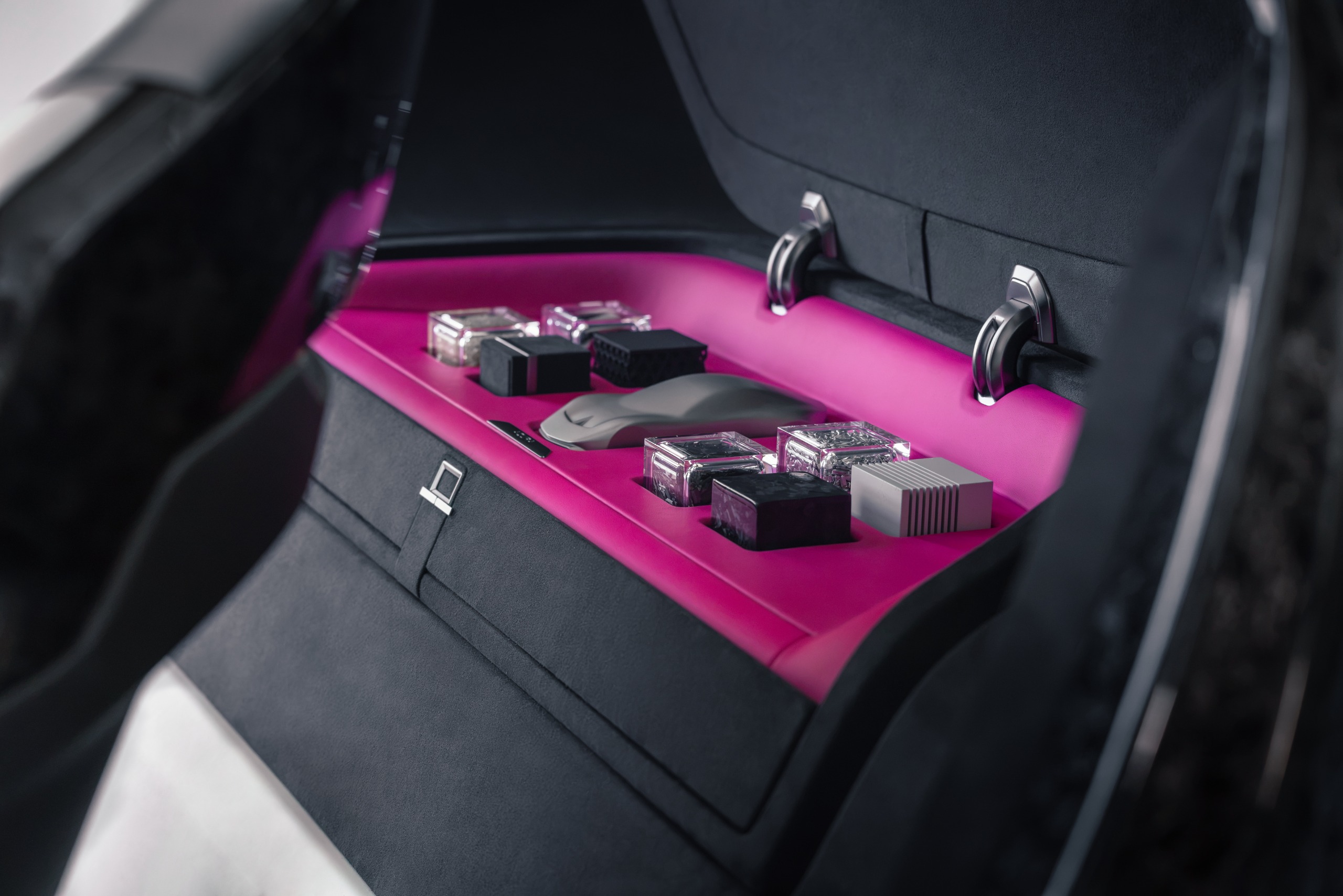 The materials cabinet inside the Acura Nexera Vision concept