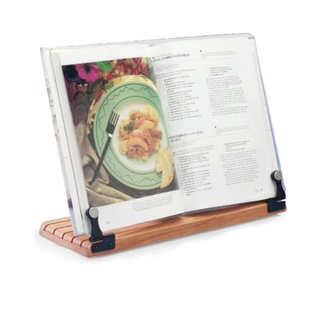 Cookbook Holder with Shield & Cherry Wood Base